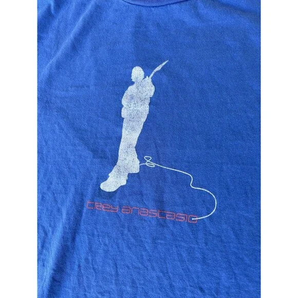2001 VTG Phish Band Trey Anastasio Summer Tour T-Shirt Blue Men's Large RARE - Picture 2 of 5